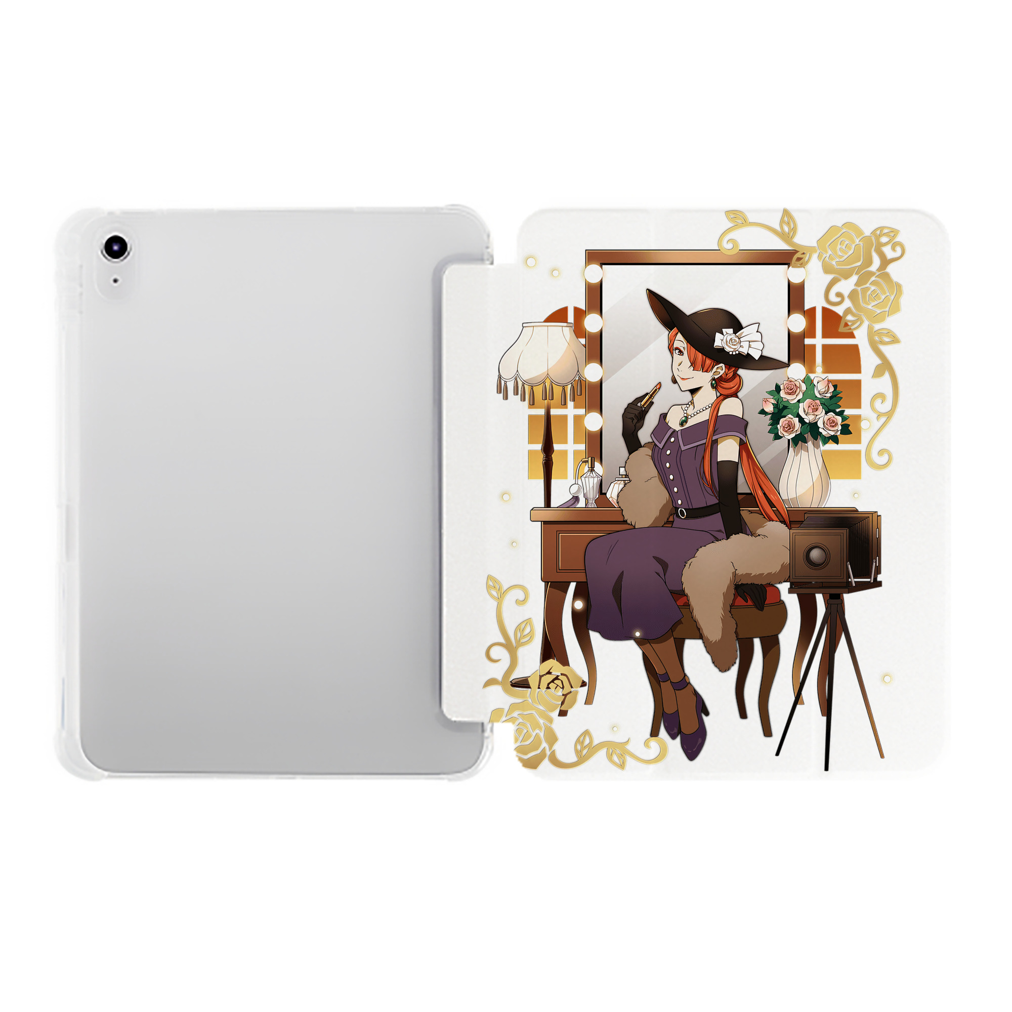 （画像用） 文豪ストレイドッグス Bungo Stray Dogs IPad ケース ペン収納付き 三つ折りスタンド PUレザー×シリコン 対応機種9.5/10.5/10.9インチ